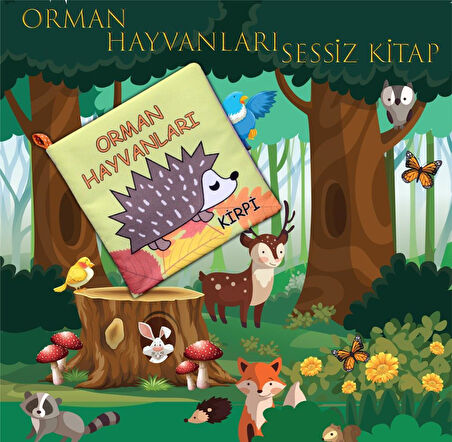 Orman Hayvanları Kumaş Sessiz Kitap