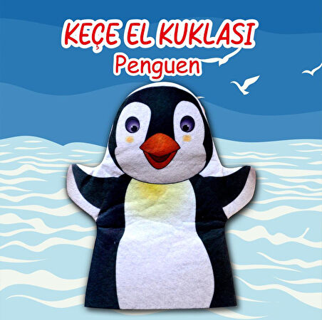 Penguen Vahşi Hayvanlar Keçe El Kukla