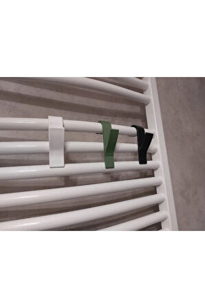 Havlupan Aksısı 3 Adet Beyaz Renk Banyo Askısı