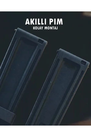 24mm Bombeli Premium Silikon Saat Kordonu | Yumuşak Kauçuk Spor & Klasik Uyumlu Kayış - Siyah