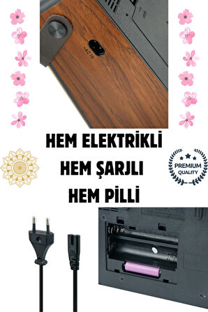 Dx-88 Vintage Büyük Boy Bluetoothlu Nostaljik Radyo & Kumandalı Ahşap Güneş Enerjili Hoparlör