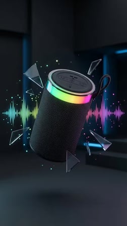 BS-13 RGB LED Işıklı Taşınabilir Bluetooth Hoparlör Yüksek Sesli Kablosuz Speaker AUX USB SD Kart Destekli Şarjlı