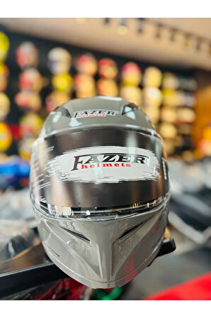 FAZER NARDO GREY ÇENE AÇILIR GÜNEŞ VİZÖRLÜ MOTOSİKLET KASKI