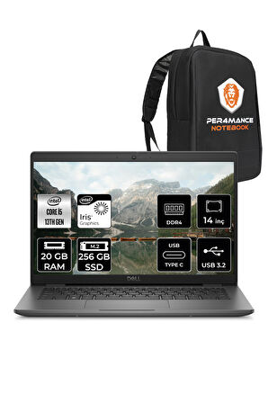 Dell Latitude 3440 i5-1335U 20GB RAM 256GB SSD 14'' FHD FDOS Dizüstü Bilgisayar & PER4 ÇANTA 