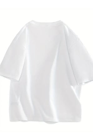 Yıkamalı Çakıl Bambam Baskılı Oversize Vintage Tshirt