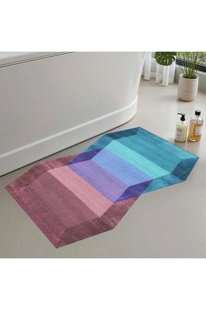 Banyo Paspası, Yumuşak Banyo Halısı, Kaymaz Dot Tabanlı, Yıkanabilir - 60x100