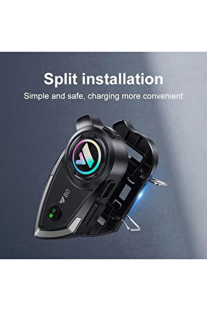 Y80 Motosiklet Kask Kulaklık Intercom Işıklı Motorsiklet Interkom