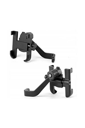 Alüminyum Gövdeli Metal Ayna Bağlantılı Motosiklet Telefon Tutucu 7 İnç Xl