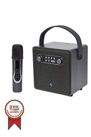 Bts-1688 Yeşil Mikrofonlu Karaoke Bluetooth Hoparlör