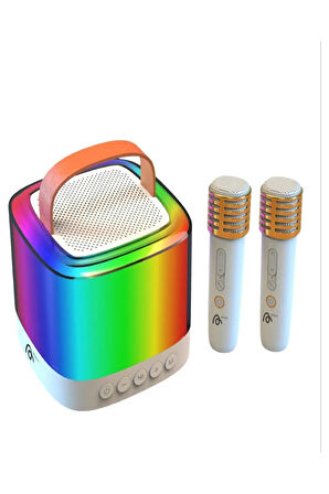 Karaoke Bluetooth Hoparlör Aggıy Ag-s7 Kablosuz Mikrofonlu Rgb Led Parti Işıklı
