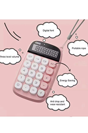 Sevimli Kare Tuşlu 10 Haneli Ldc Ekran Hesap Makinası Kahverengı