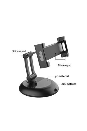 Masa Üstü 360 Derece Ayarlanabilir Tablet Tutucu Telefon Standı 6.3  - 11 İnç   Masaüstü Tablet