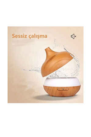 Hava Nemlendirici 7 Led Işıklı Aromatik Oda Kokusu 550 Ml Kahve Aroma Difüzörü Buhar Makinası