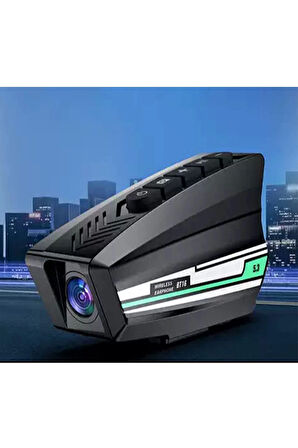 Bt16 Motosiklet Kask Bluetooth Kulaklık 2000 Mah Batarya 1080p Hd Kamera Intercom Kulaklık Su Geçirmez