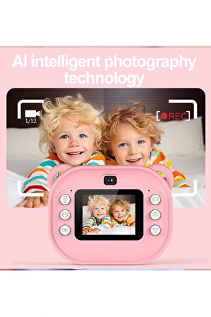 Dijital Video Kayıt Fotoğraf Çocuk Kamerası Anlık Termal Resim Kağıt Baskılı Vtn-09