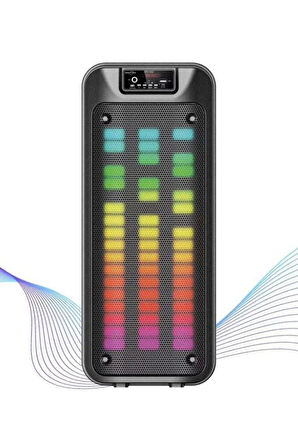 Gts-1852 Taşınabilir Rgb Ledli Bluetooth Hoparlör Usb-tf Siyah