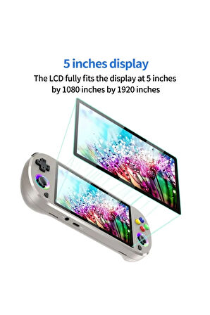 M22 Pro Retro Oyun Konsolu 5.0   ıps Ekran Dahili 20000+ Oyun Emülatörleri Rgb Led Joystick