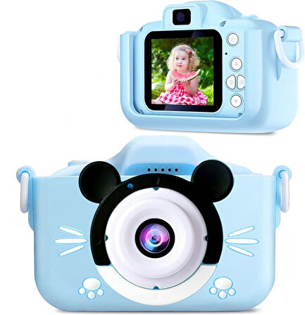 Çocuk Dijital Fotoğraf Makinası 20 Mp Video Kaydedici 2.0 İnç Çift Kameralı