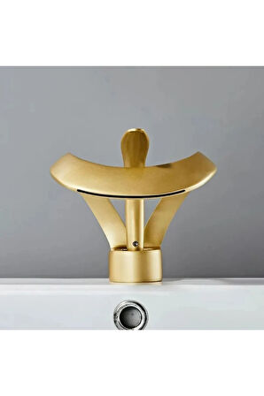 Lüks Gold Altın Şelale Lavabo Bataryası