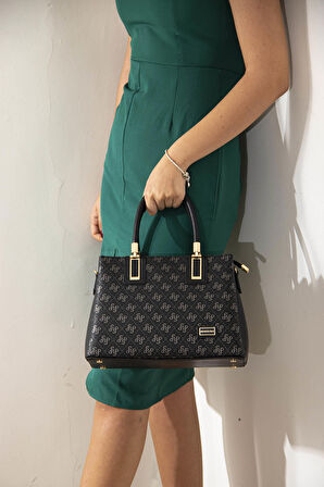 Kadın Çapraz Çanta 1000-43273 SİLVER POLO M178 SİYAH PLATİN-MAT SİYAH