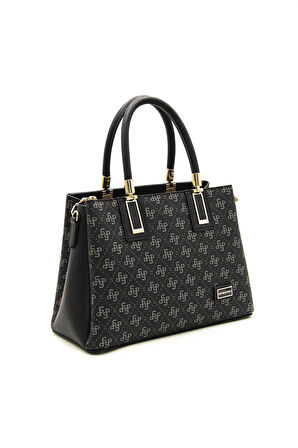 Kadın Çapraz Çanta 1000-43273 SİLVER POLO M178 SİYAH PLATİN-MAT SİYAH