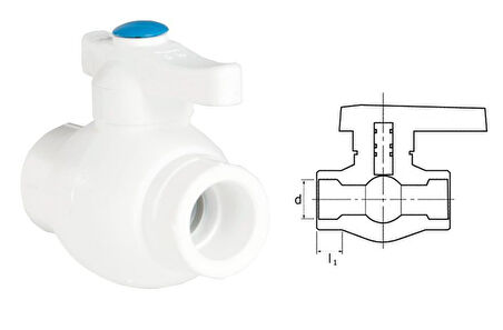 Ege Yıldız PPRC 20 mm Küresel Vana Gri