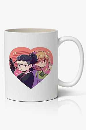 Sevgi ve Kalp Anime Temalı Beyaz Porselen Kupa Bardak