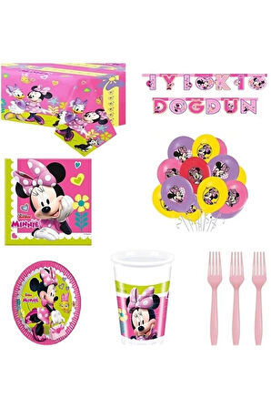 Çıtıpıtıstore Minnie Mouse 8 Kişilik Parti Seti