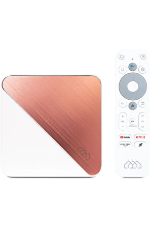 Homatics Box R 4k Plus Rose Gold Android Tv Box | 4gb/32gb + M8 Air Mouse + Siyah Type-C Dvb-S Tuner | 3’Lü Set