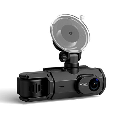 1080Full HD Akıllı Araç İçi Kamera Wifili Geniş Aç İç-Dış Geri Kamerası 3 Kameralı