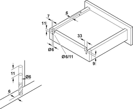 Häfele Gizli Ray, Häfele Matrix Runner UM S15 - Çinko kaplama, 272 mm (1 Çift)