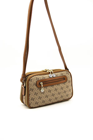 Kadın Çapraz Çanta 899-43315 SİLVER POLO ÇAPRAZ Kadın ÇANTASI M178 KOYU BEJ-MAT TABA