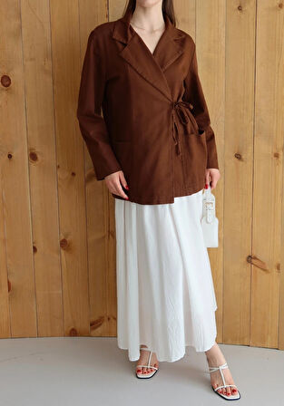 Zemura Düğüm Detay Gabardin Ceket TNS-4331