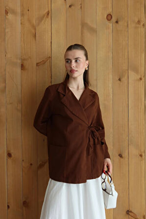 Zemura Düğüm Detay Gabardin Ceket TNS-4331