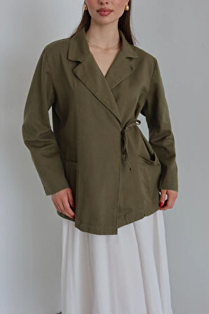 Zemura Düğüm Detay Gabardin Ceket TNS-4331