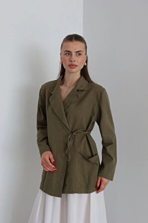 Zemura Düğüm Detay Gabardin Ceket TNS-4331