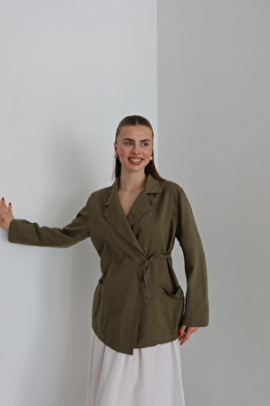 Zemura Düğüm Detay Gabardin Ceket TNS-4331