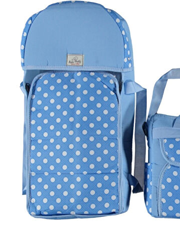 Portbebe Bebek Taşıma ve Bebek Bakım Çantası Puantiye Model İkili Set Pratik Günlük Kullanım