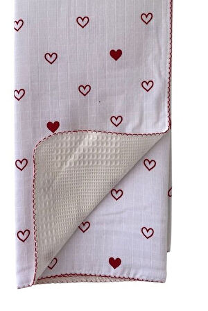 Nefes Alabilir 100x100 Müslin Pike Battaniye | Bebekler İçin Yumuşak Dokulu