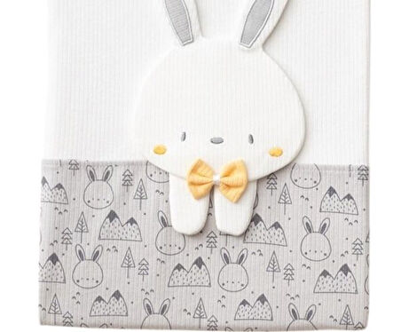 BUNNY LuX Penye Bebek Battaniyesi %100 Pamuk 85x90 cm Yumuşak ve Nefes Alabilir Örtü Hediyelik