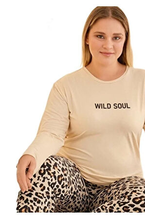 BELLAVITA Kadın Büyük Beden Pamuklu Pijama Takımı Konfor & Şıklık 3XL/5XL