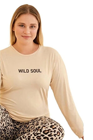 BELLAVITA Kadın Büyük Beden Pamuklu Pijama Takımı Konfor & Şıklık 3XL/5XL