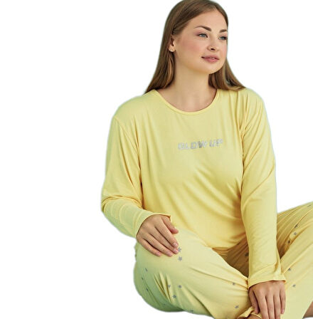 Büyük Beden Kadın Pijama Takımı Dolce Tasarım Yumuşak Dokulu 3XL–5XL 