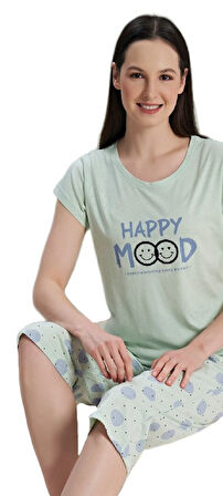 Kadın Pijama Takımı Kısa Kollu Kapri Yazlık Sereno Model S/XL
