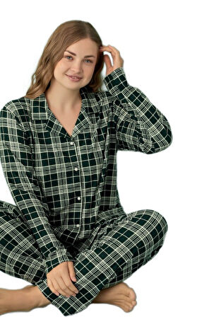 Giulia Romano Büyük Beden Kadın Pijama Takımı Rahat Ev Giyim Kışlık Süet Kumaş Hediyelik