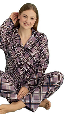 Büyük Beden Kadın Kışlık Süet Pijama Takımı Isabella Grande Tasarım  Ev Giyim Hediyelik