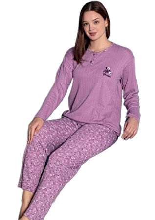 Verona Cozy  Kışlık Kadın Pijama Takımı M/2XL Rahat Ev Giyim