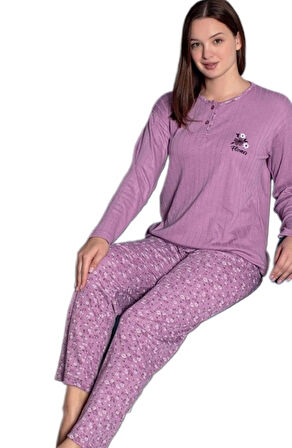 Verona Cozy  Kışlık Kadın Pijama Takımı M/2XL Rahat Ev Giyim
