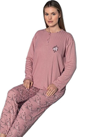 Auroray Notte Kışlık Kadın Pijama Takımı Yumuşak Rahat Ev Giyim