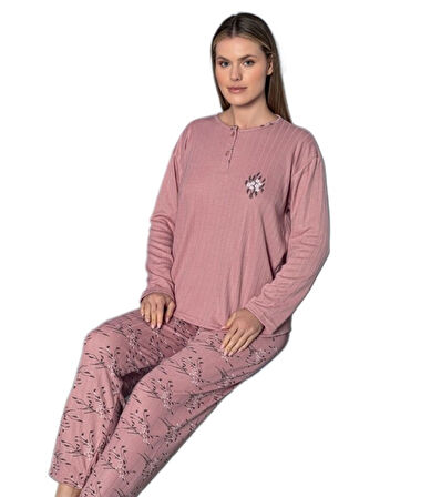 Auroray Notte Kışlık Kadın Pijama Takımı Yumuşak Rahat Ev Giyim